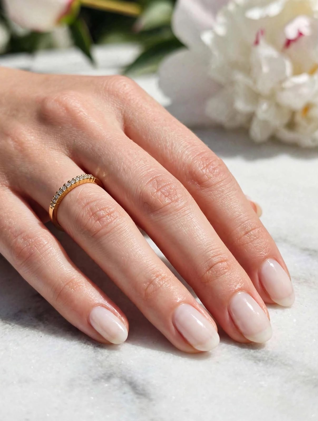 Meia Aliança Jardim, banho em ouro 18k e zircônias